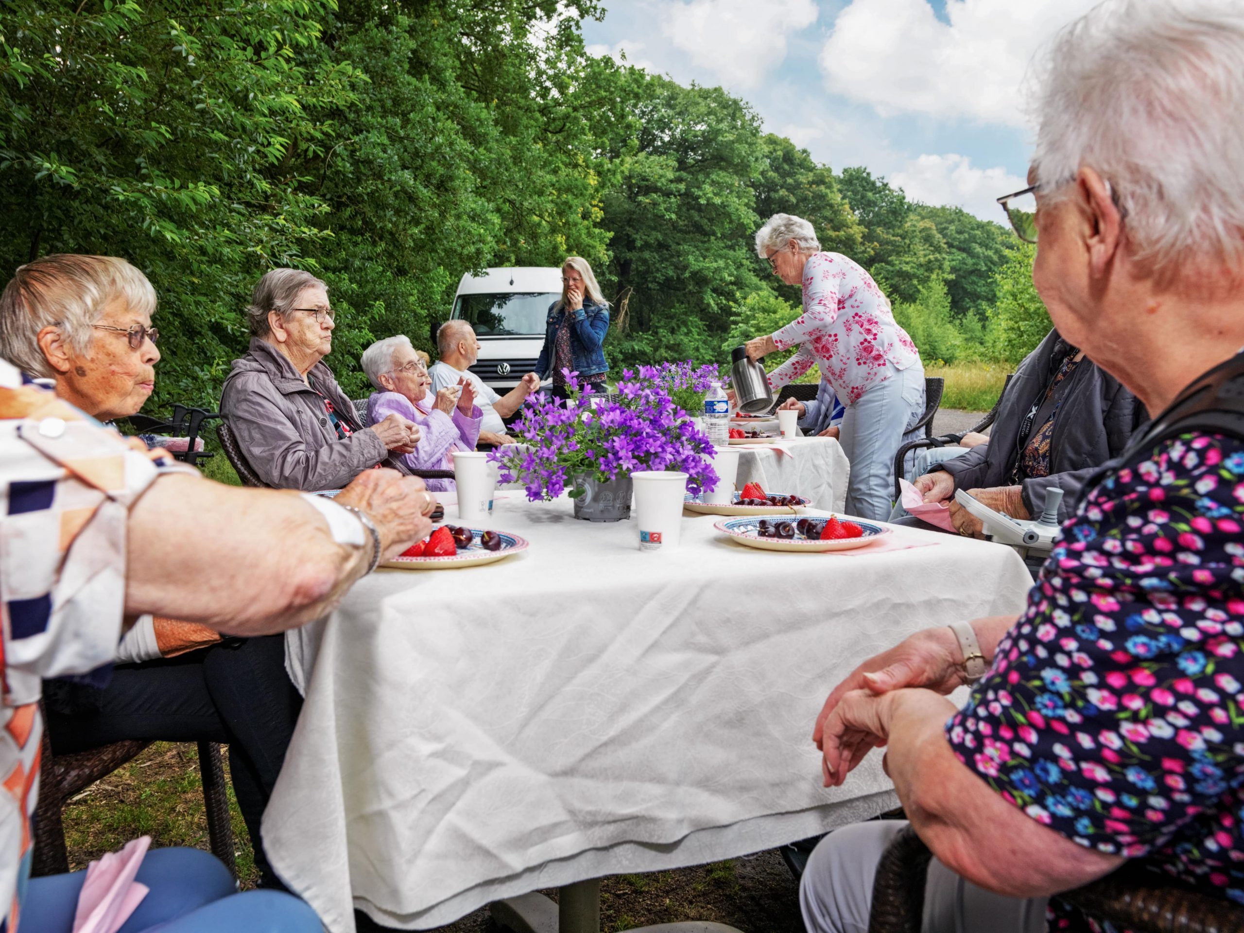 Samen buiten  lunchen